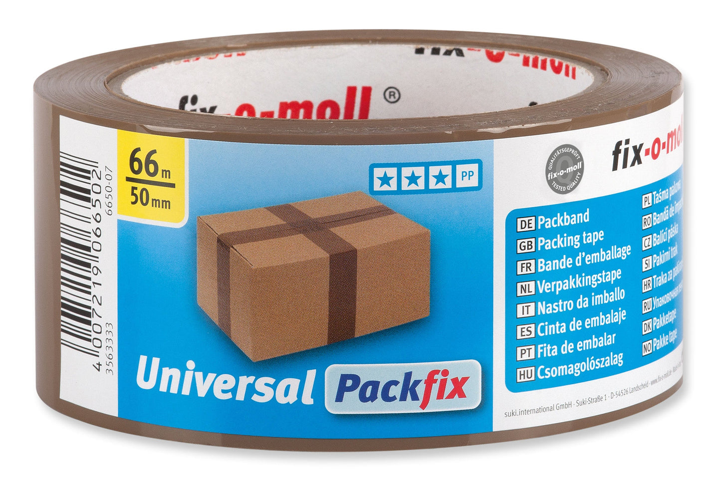 Pakketape Brun 66mx50mm