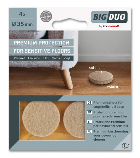 Filtknott Beige Bigduo  35mm (4 stk)