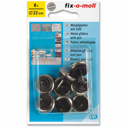 Metall m stift 22mm (8 stk)