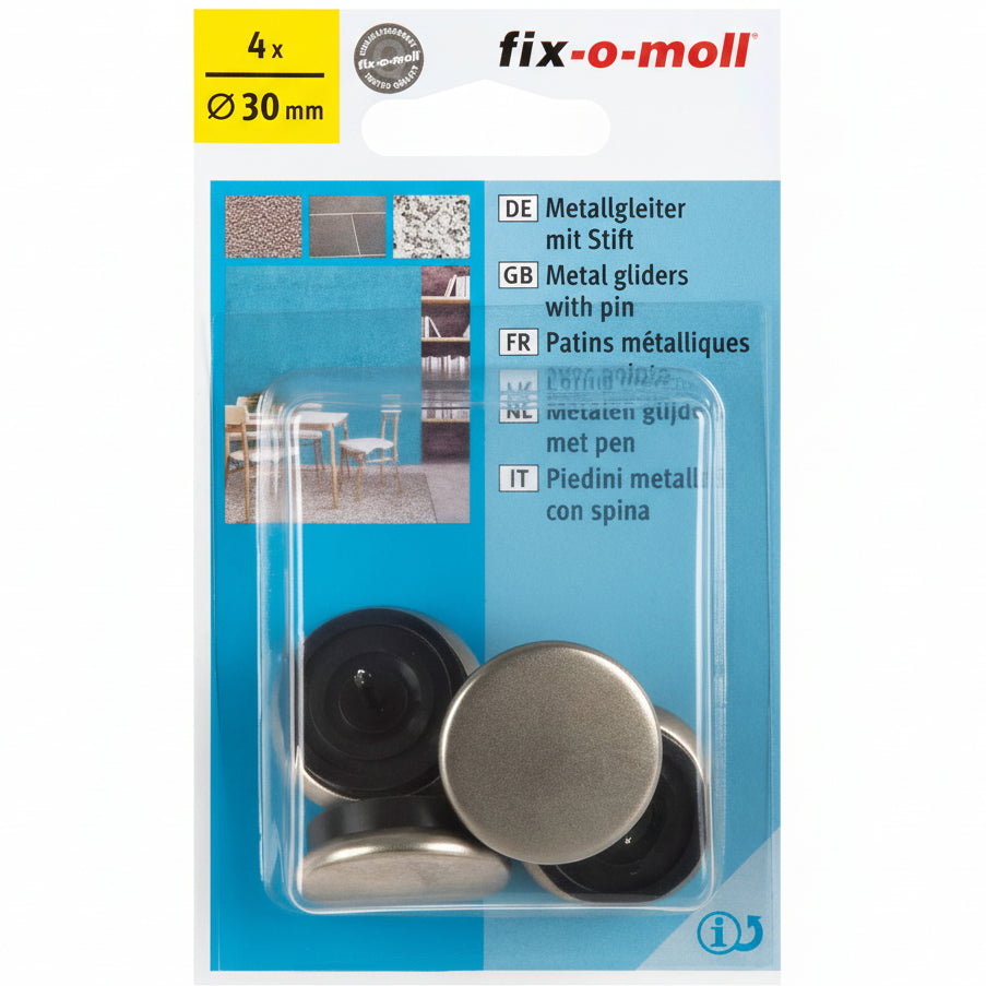 Metall m stift 30mm (4 stk)