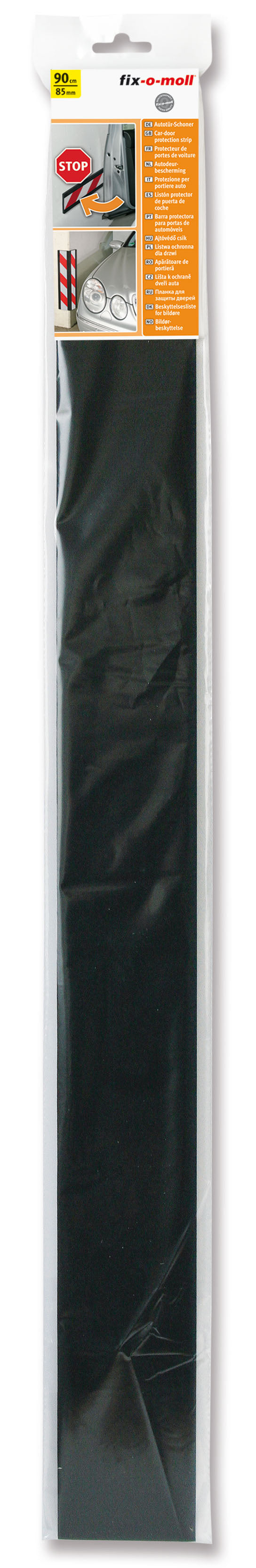 Bildørbeskyttelseslist svart 90cm x 85mm