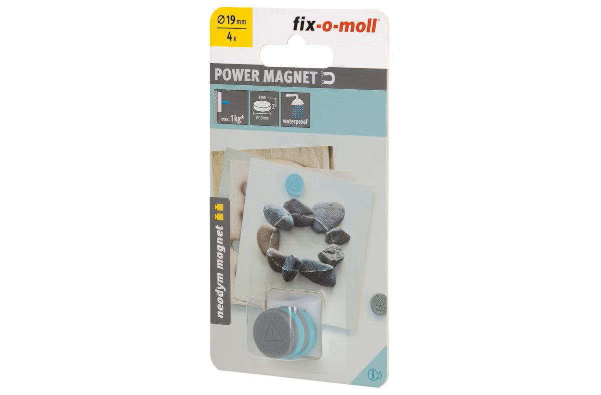 Magnet disc Silicon 19mmH4mm 1kg 4stk neod.silver