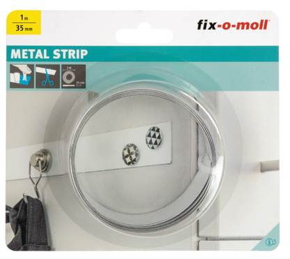 Metal List Selvkleb. Hvit 1m 35mm