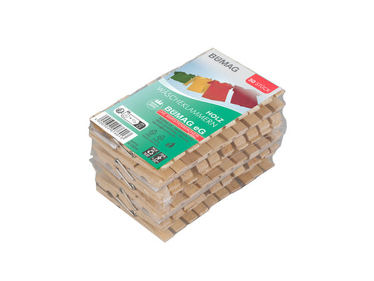 Klesklyper i tre 50 stk Klesklyper i tre 50 stk