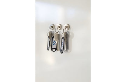 Magnet Nøkkelring Ø20mm 8kg neod.silver