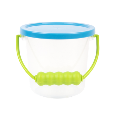 Transparent bøtte med lokk