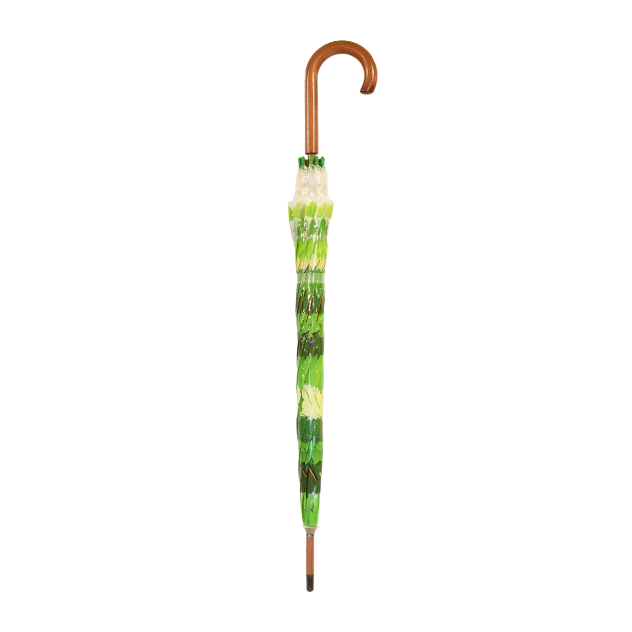 Paraply transparent grønn