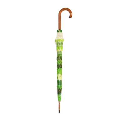Paraply transparent grønn