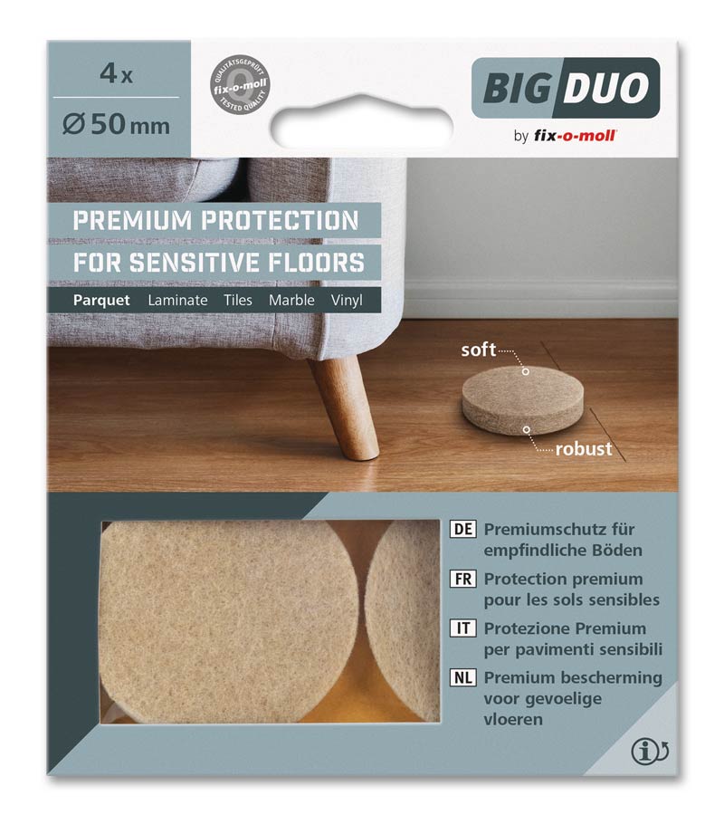 Filtknott Beige BigDuo  50mm 4stk