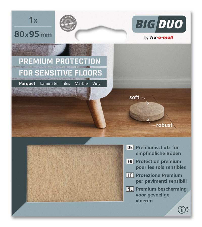 Filtknott Beige Bigduo 80x95mm (1 stk)