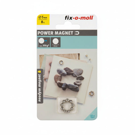 Magnet ball 5mm 300g 8stk neod.silver