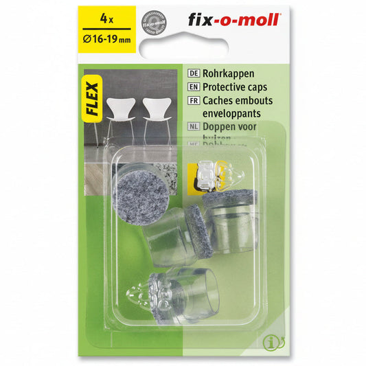 Stolbenhylse Flex med filt 16-19mm (4 stk)