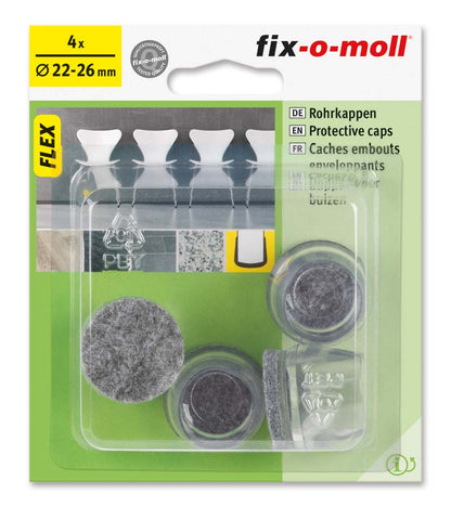 Stolbenhylse Flex med filt 22-26mm (4 stk)