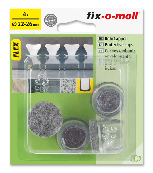 Stolbenhylse Flex med filt 22-26mm (4 stk)