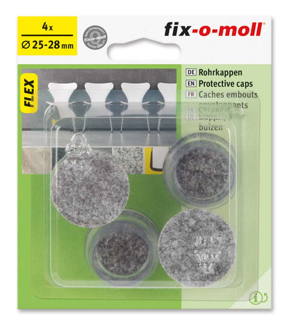 Stolbenhylse Flex med filt 25-28mm (4 stk)