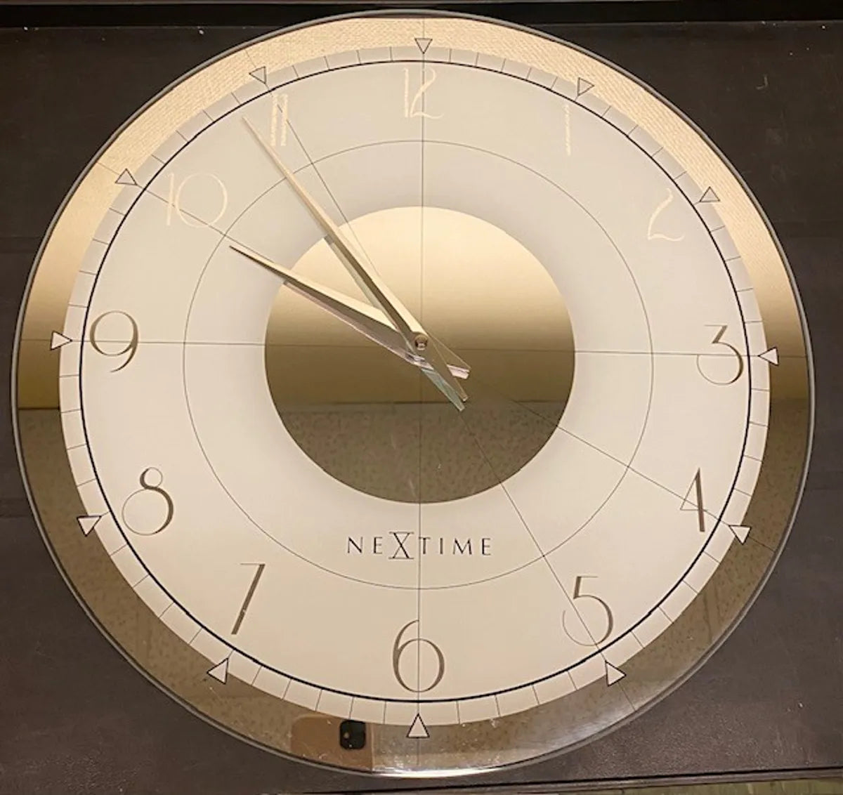 Veggklokke NEXTIME glass/speil FANCY