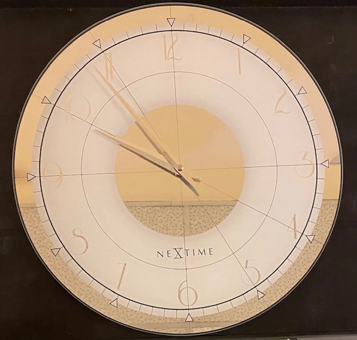 Veggklokke NEXTIME glass/speil FANCY