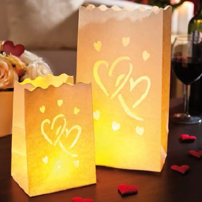 Lyspose Hjerter Liten & Stor (4+4 stk)