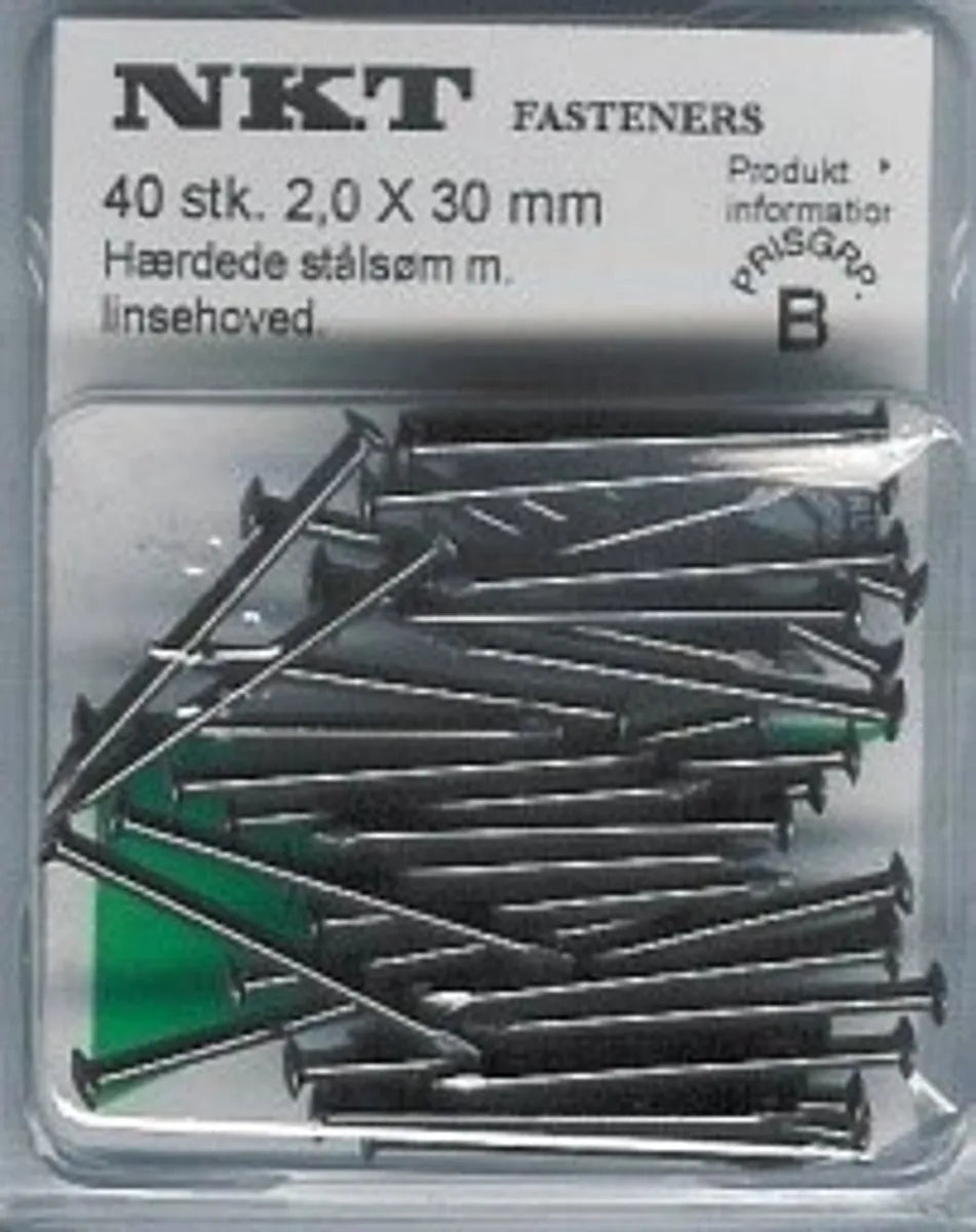 Stålspiker herdet 2 x30mm *B