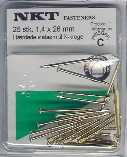 Stålstift m/mess.hode herd. *C