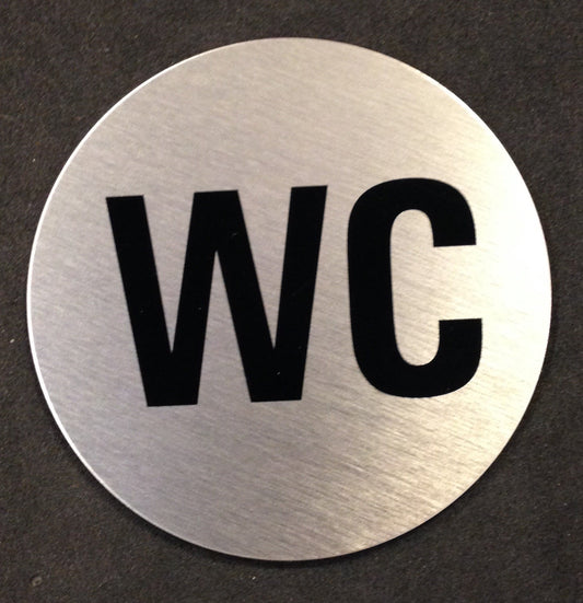 Skilt WC Ø75mm
